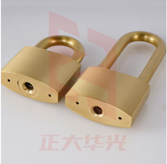 弘工HG-QTC35全铜挂锁电力表箱锁加油站油罐锁防爆锁电厂煤矿用锁 加长35mm