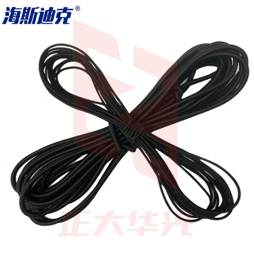 海斯迪克 HK-5184 黑色乳胶弹力绳 松紧绳子 圆蹦床绳橡筋高弹力松紧绳皮筋绳打包绳捆绑绳 6mm(100米)