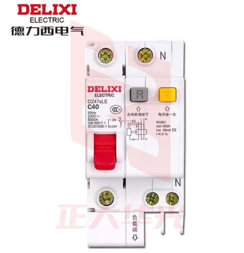 德力西电气 空开断路器空气开关漏电保护器DZ47sLE 1P+N 40A