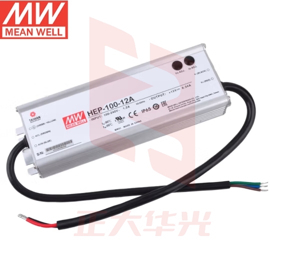 明纬（ MEANWELL）开关电源12V 8.34A 无风扇全密封高效率电源输出电源供应器 HEP-100-12A