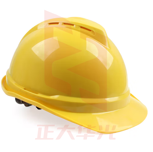 梅思安10172513 V-Gard500PE豪华型安全帽黄色PE超爱戴帽衬针织D型下颏带 5顶起订