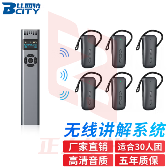 比西特818R无线讲解器一对多会议博物馆政府电子导游带团解说耳麦景区参观导览旅游讲解 1讲+30人听团套装