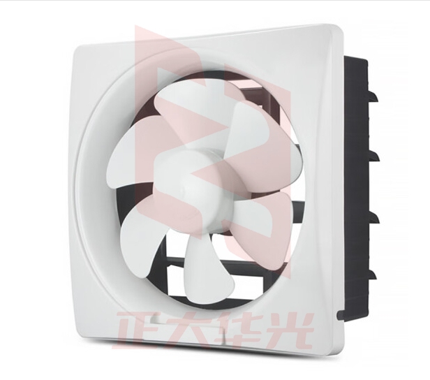 海斯迪克 HKW-323 排气扇 方形弧面排风扇 塑料百叶窗抽风扇通风换气扇 白色8寸