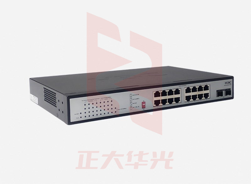 华三 S1218F-PWR 16口千兆POE交换机 黑色 340*200*44mm