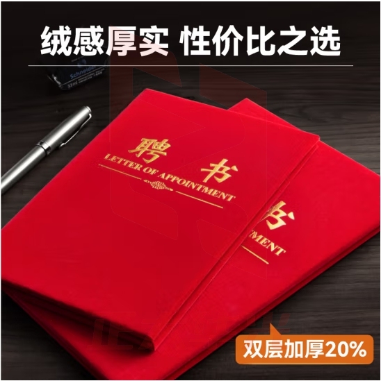 DSB（迪士比）【10本装】6K聘书任命书聘书外壳公司员工颁奖证书 烫金经典款10本装（附20页内芯）050820