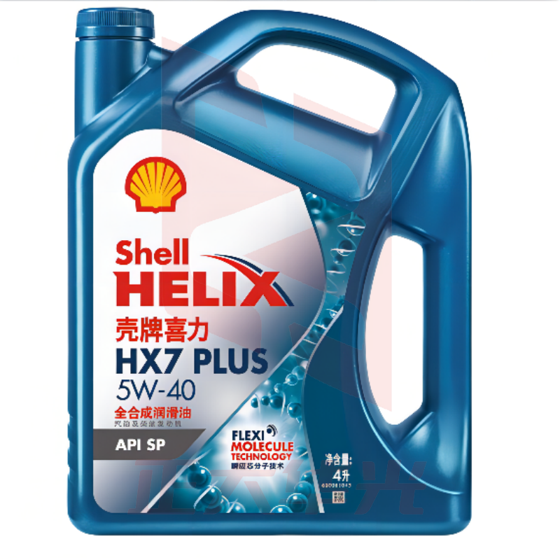 壳牌 (Shell) 蓝喜力全合成机油 蓝壳 Helix HX7 PLUS 5W-40 API SP级 4L 养车保养