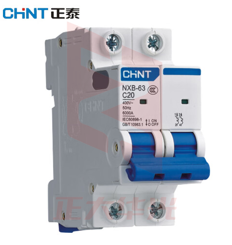 正泰(CHNT) NXB-63-2P-C20 家用空气开关 过载空气开关 DZ47升级款小型断路器