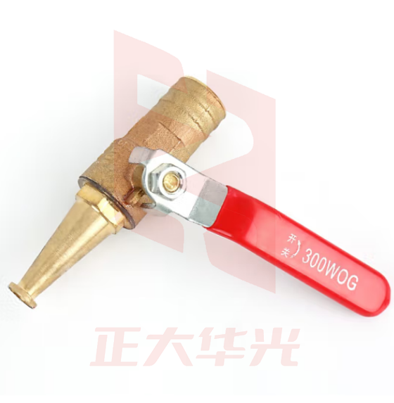 绿消 消防卷盘20 25米铜水枪头DN15型铜枪头自救式软管水枪喷嘴软管洗车水枪 水枪头