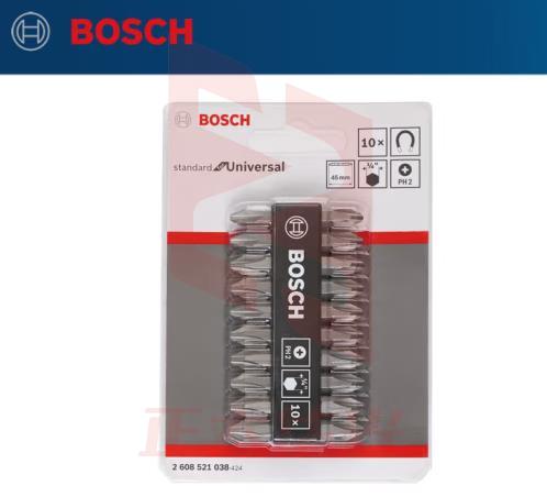 博世（BOSCH）11+1专业级螺丝批头套装（12件套）S2钢材 长度25mm不同型号