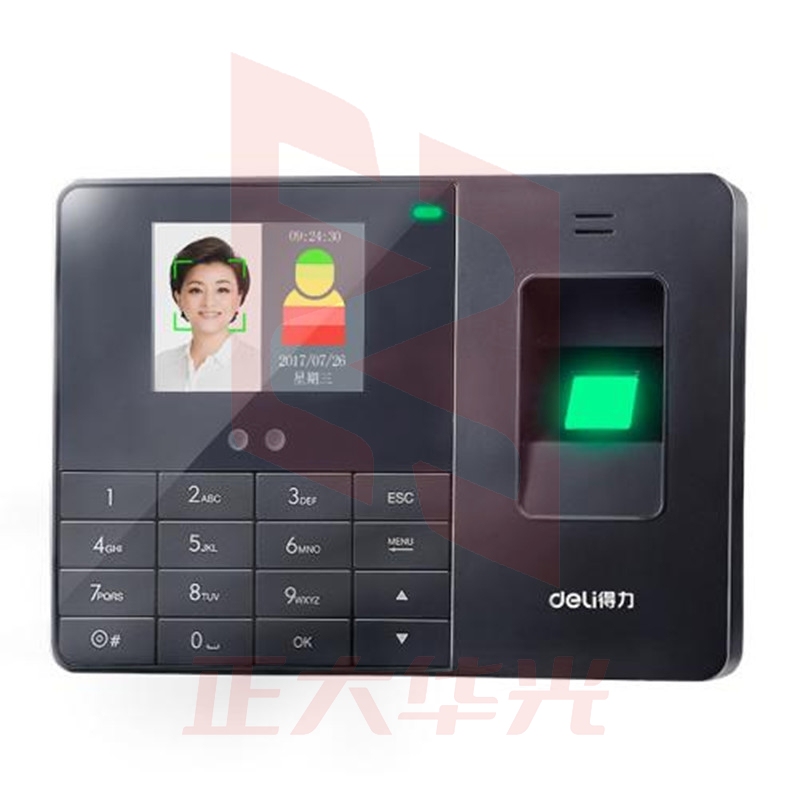 得力（deli） 3763人脸考勤机 指纹机 打卡机 签到机 人脸/指纹考勤机