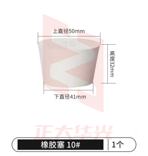 比克曼生物 LABSHARK 橡胶塞白胶塞圆锥形试管塞烧瓶塞密封塞白色实心橡皮塞子堵头堵孔 【10#】 10个