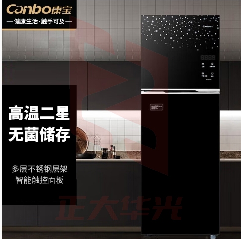 康宝（Canbo）消毒柜家用立双门大容量商用厨房碗筷消毒碗柜高温二星无菌储存 XDZ160-DS