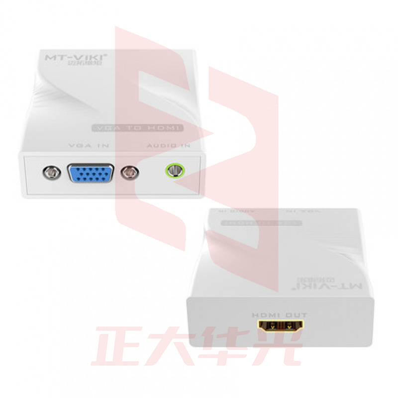 迈拓维矩MT-VH02-M VGA转HDMI转换器 带供电