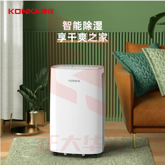 康佳（KONKA）KCSJ-1828-T 除湿机 家用抽湿机除湿器卧室去湿器吸湿干燥除潮防潮小型抽湿神器 地下室干燥机 高效除湿 负离子净化 除湿量22L