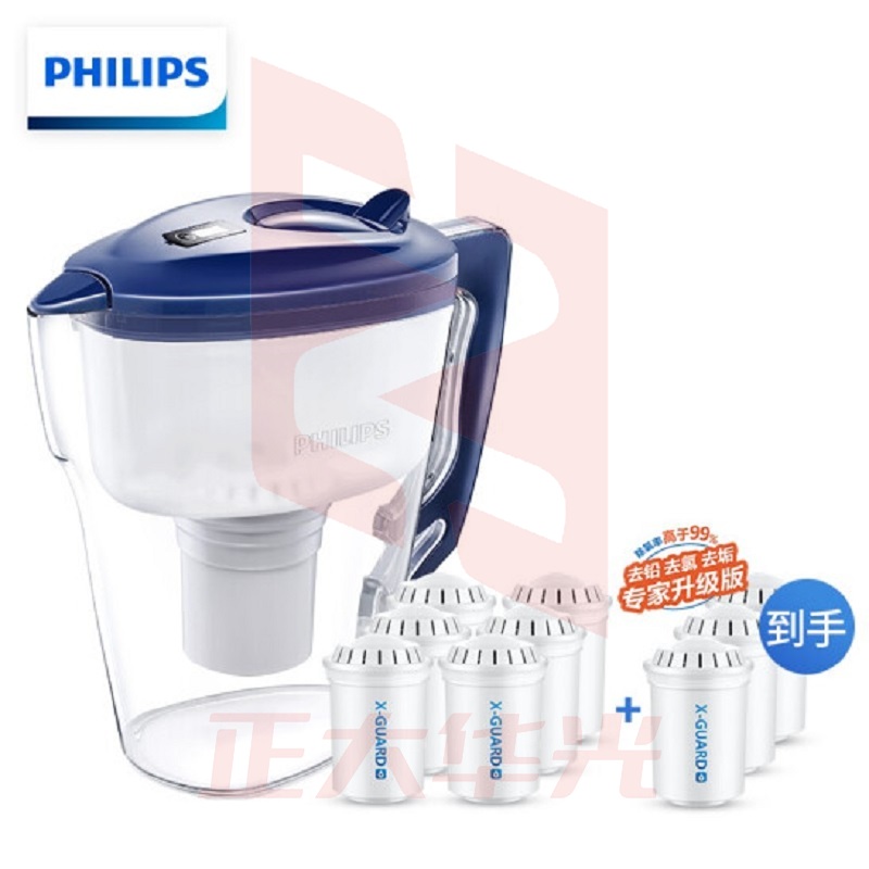 飞利浦（PHILIPS）净水壶 WP2807 一壶九芯套装