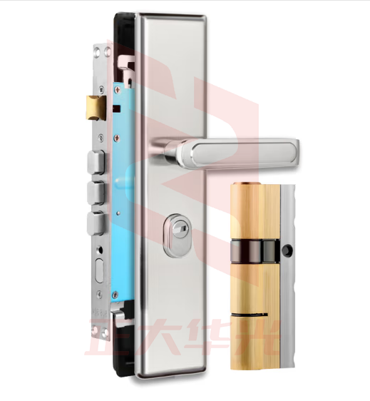 奥本防盗门锁 C级锁芯双层面板防插锁体进户门锁1518白（不含安装)