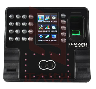 优玛仕 U-RZ802（BS）高速U盘人脸指纹异地考勤机 黑色