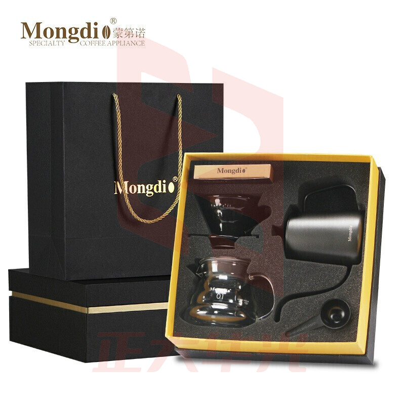 Mongdio 手冲咖0啡壶套装 家用壶陶瓷滤杯+分享壶+手冲壶+滤纸
