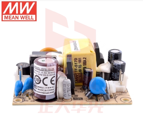 明纬（MEANWELL）EPS-15-24 明纬PCB裸板电源节能型低功耗小尺寸稳压24V0.625A