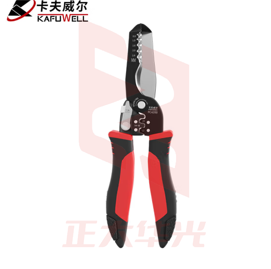 卡夫威尔多功能剥线钳 带刃口电工钳 电子压线钳 7英寸 PC4200