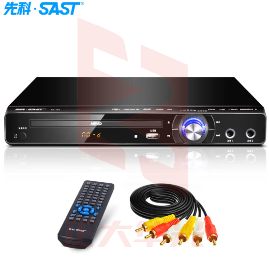 先科（SAST）SA-128B DVD播放机（CD机 VCD DVD巧虎高清播放器 影碟机 USB光盘光驱播放机）（黑色）