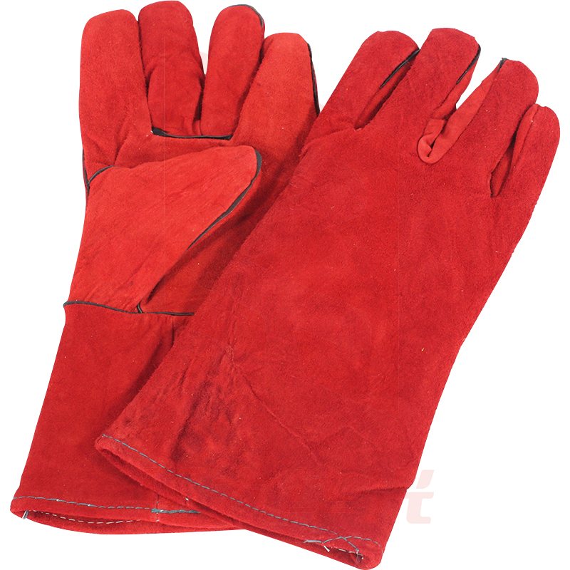 伏兴 FX543 牛皮电焊手套 焊工焊接防护手套 耐高温隔热手套加厚耐磨防滑劳保手套 加绒款