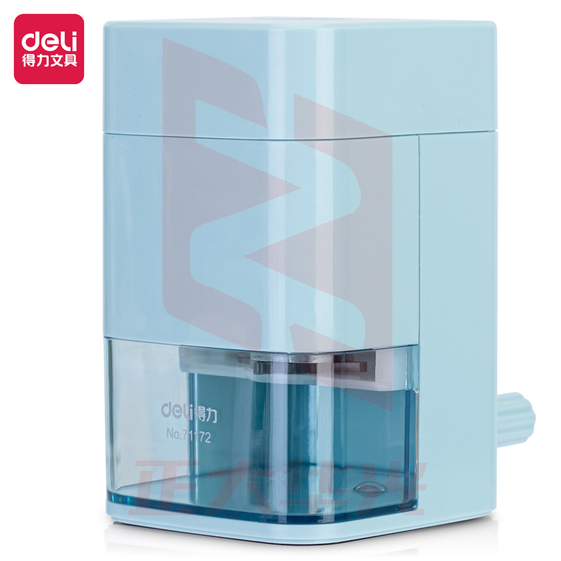得力(deli)竖式削笔机 自动进笔转笔刀/卷笔刀 自动排断芯学生文具 蓝71172