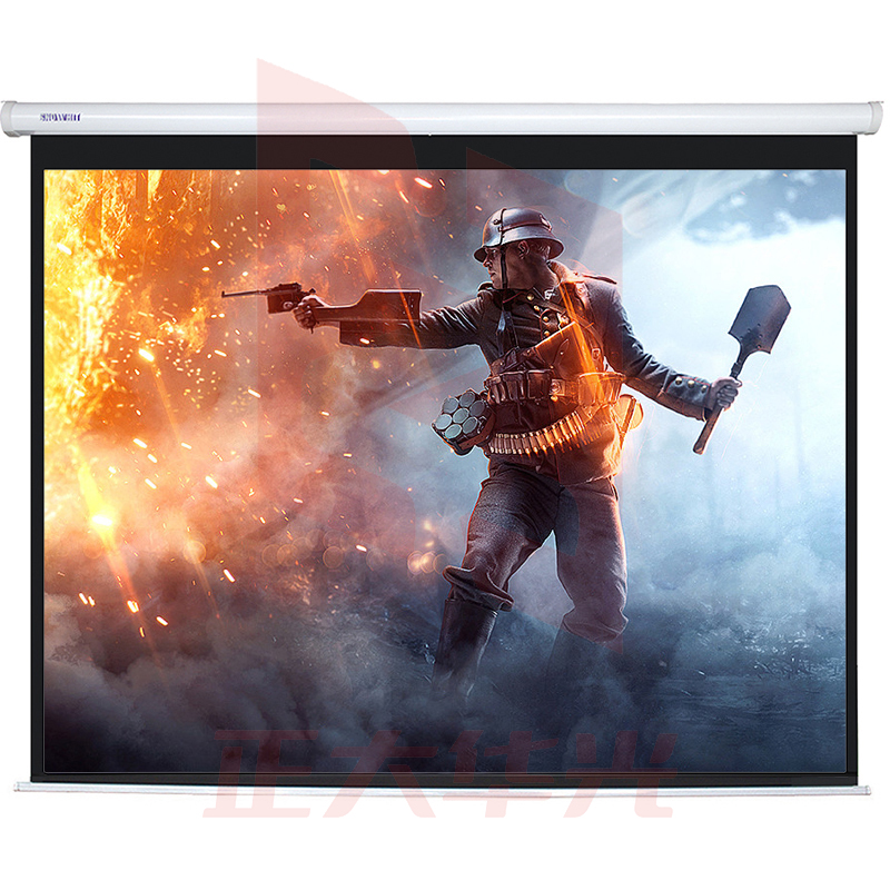 白雪100寸4K抗光16：9影院拉线电动幕