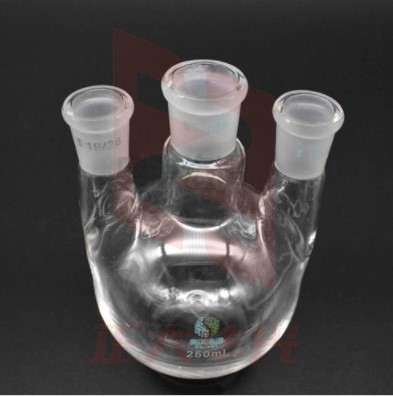 直三口烧瓶 圆底烧瓶 250ml*24#*19*2