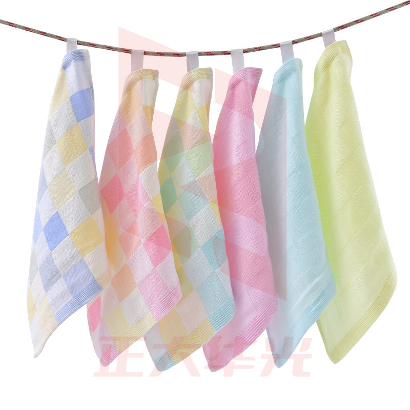 可印logo小毛巾纯棉洗脸家用儿童方毛巾宝宝小毛巾纯棉软批幼儿园小方巾纯棉洗脸方形婴儿擦口水