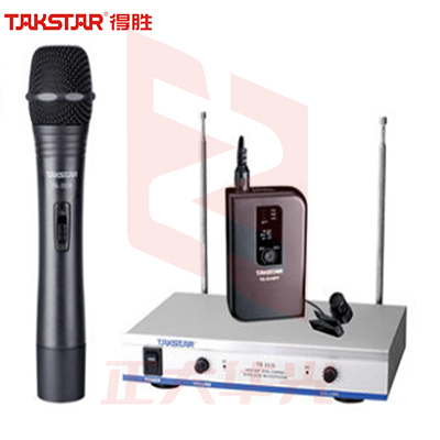 得胜(TAKSTAR) TS-3310HP无线话筒麦克风一拖二会议演出教学舞台主持专用 一手持+一领夹头戴   XTGM202307181511073