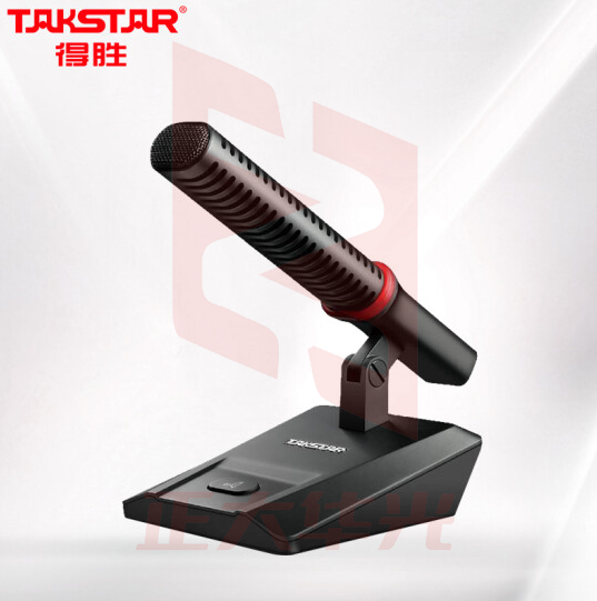 得胜(TAKSTAR) MS800会议麦克风 演讲会议主持广播话筒方形台式仰角麦有线心形指向短杆麦 黑色   XTGM202307181511341