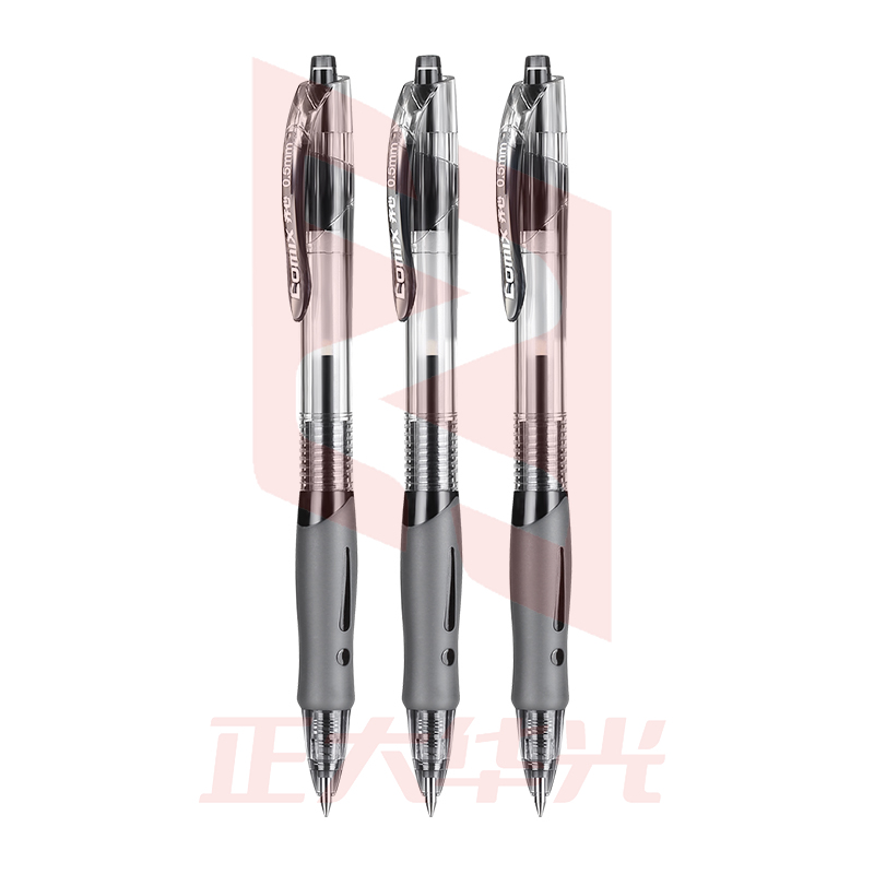 齐心 GP108 速干按动中性笔 弹簧子弹头0.5mm 黑色   XTGM02011555536354