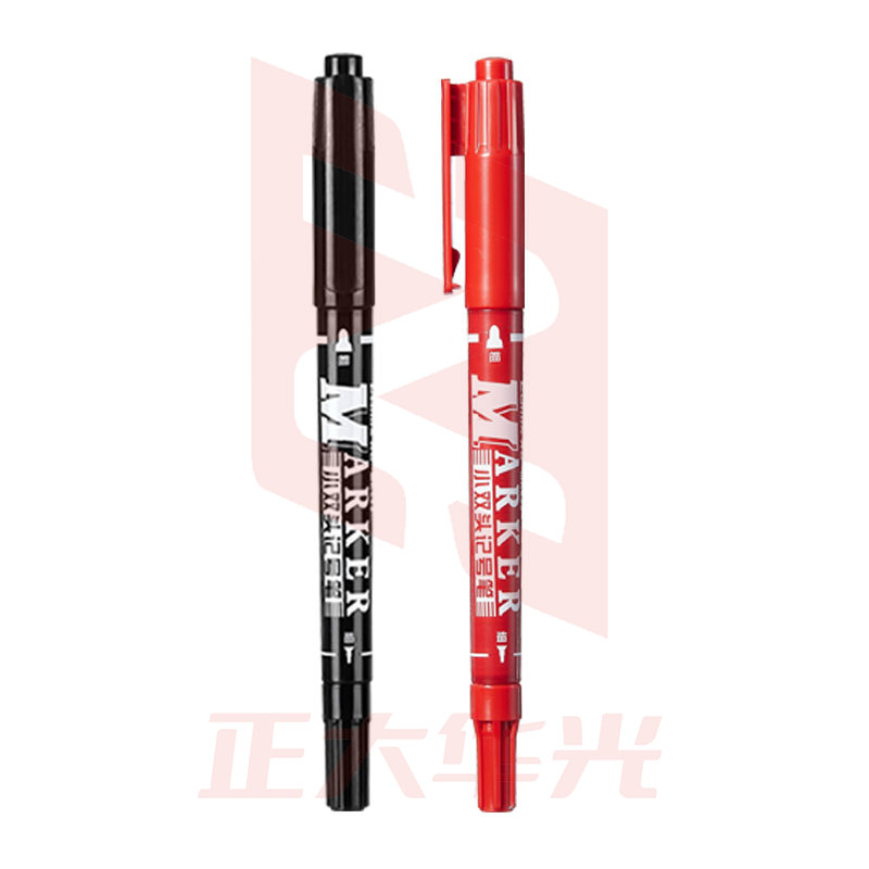 齐心 MK833 小双头勾线记号笔 线幅0.5-1.5mm  黑色   XTGM02020825576232