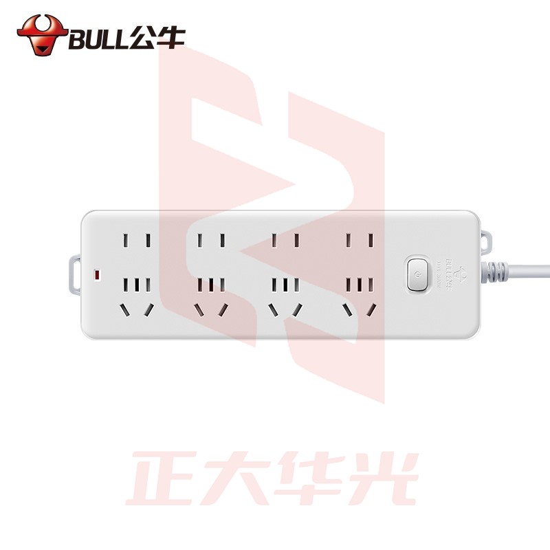 公牛(BULL) 新国标插座GN-403 8位总控全长5米 插线板   XTGM0108101427652