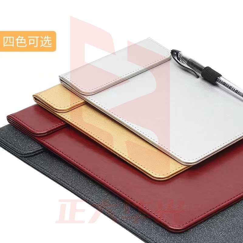 康百 皮革夹纸板书写夹板磁性板夹 黑色 (个)  XTGM202302071222310