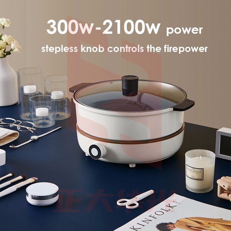 九阳(Joyoung) 鸳鸯锅电火锅 家用IH电磁加热涮肉分体式 C21-HG3 白色  (XTGM202308111517277)