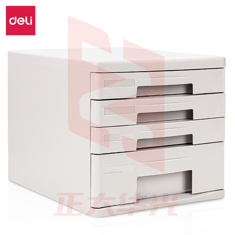 得力9772四层硬塑文件柜(黑灰2色，颜色备注)(只)XTGM04101504056049