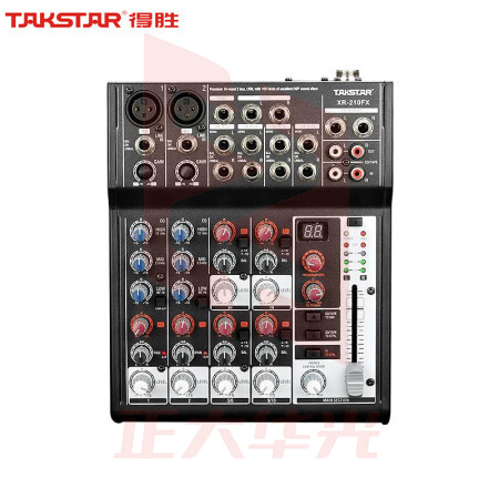 得胜(TAKSTAR)XR-210FX 专业10路调音台 带效果内置声卡十路调音台 网络K歌电脑录音小型会议室专用   XTGM202307181514544