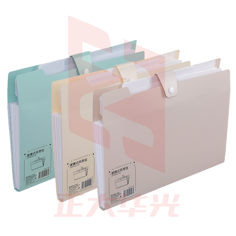 齐心 A3168 A4 便携式风琴包5袋(颜色随机)XTGM05181517308975