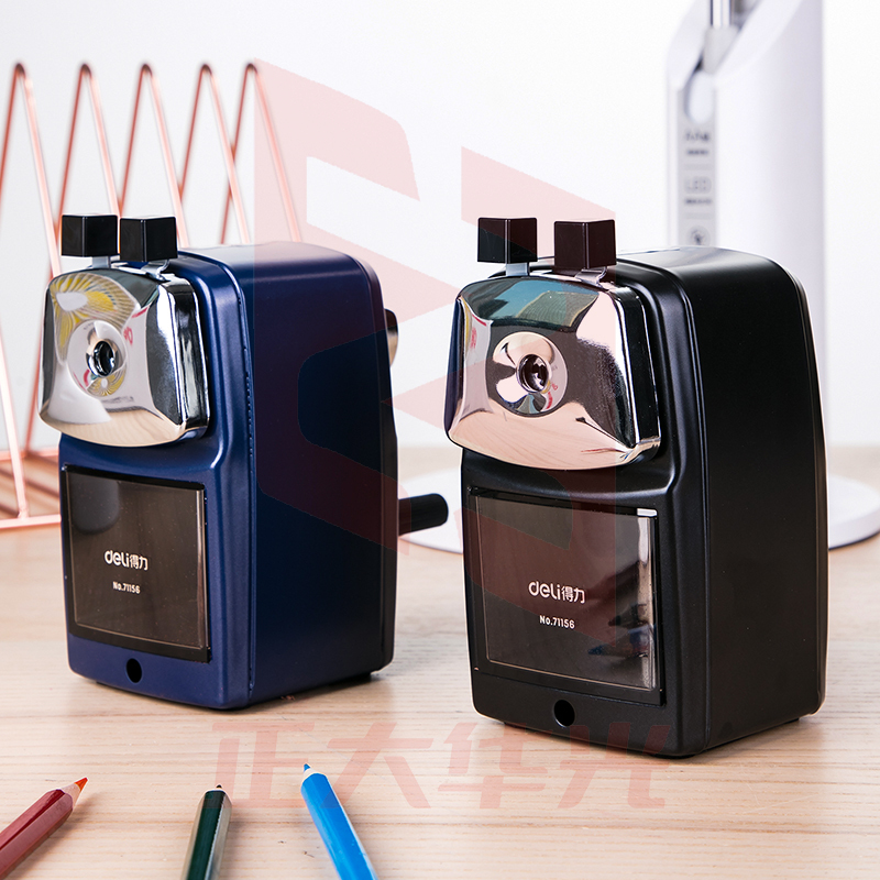 得力71156可调金属削笔机(蓝黑2色，颜色备注)(只)XTGM02211602435584