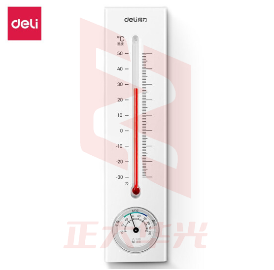 得力9013S煤油温湿度计(白)(卡)   XTGM01311254404735