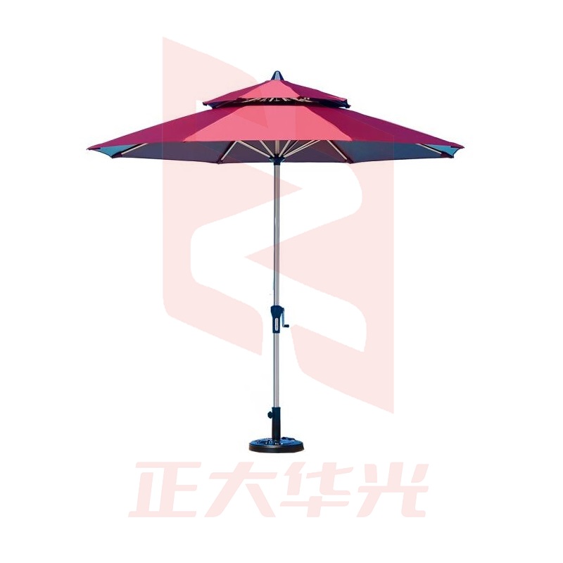 紫叶(ziye) 户外遮阳伞中柱伞 双顶2.7米XTGM202302151345021