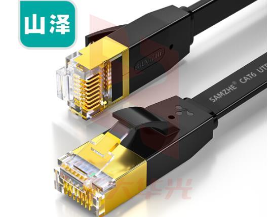 山泽(SAMZHE)6100PHS 六类CAT6类网线 千兆网络连接线 黑色10米 (XTGM2023072308221911)