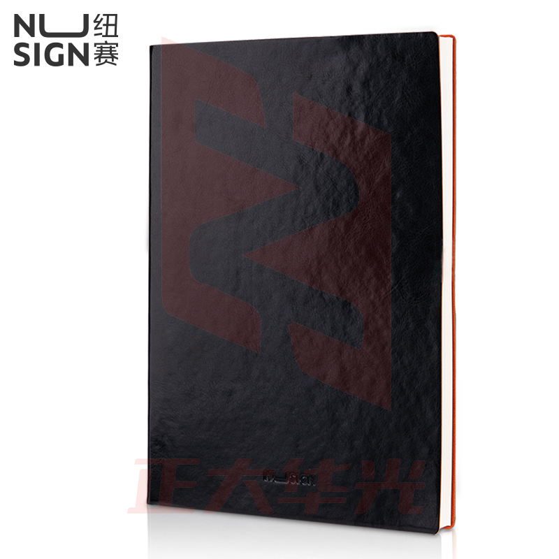 纽赛(NUSIGN)NS253皮面笔记本 A5/160张 深夜黑  XTGM202301291512283