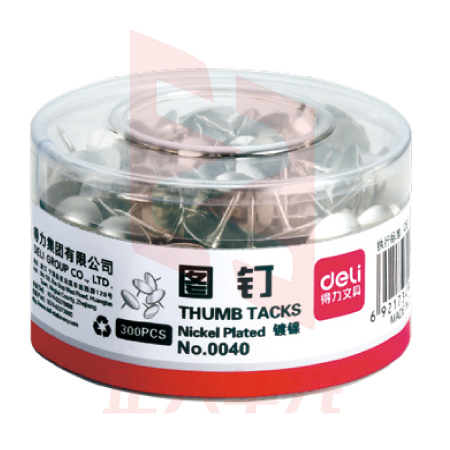 得力0040图钉(300枚/筒)XTGM0221134547493