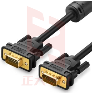 绿联 VGA线3+9工程级 公对公投影仪线 电脑显示器连接线 笔记本电视高清视频线延长线 黑色圆线 5米 XTGM202303271553330