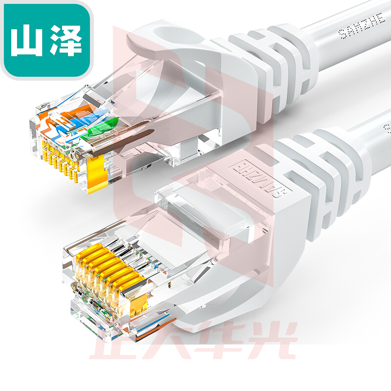 山泽(SAMZHE)GRE-6015六类千兆网络跳线宽带线RJ45成品室内外8芯网线 贝吉色 1.5米 (XTGM2023072308200114)