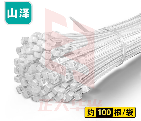 山泽ZD-14 透明自锁式尼龙扎带 3.6*200mm 100根/包 (XTGM202307230821518)