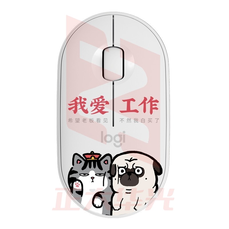  罗技(Logitech)  Pebble无线蓝牙鼠标静音便携鼠标-吾皇系列(白)(XTGM202307211318218